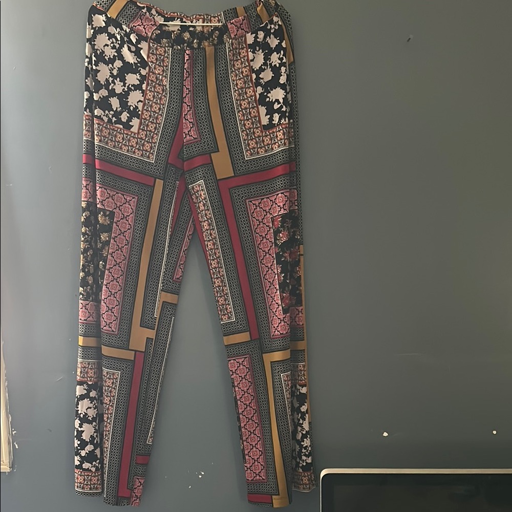 Colorful Geometric Patterned Pants